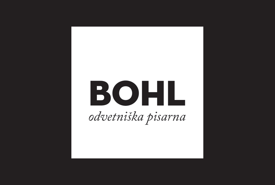 Odvetniska pisarna Bohl izdelava logotipa negativ